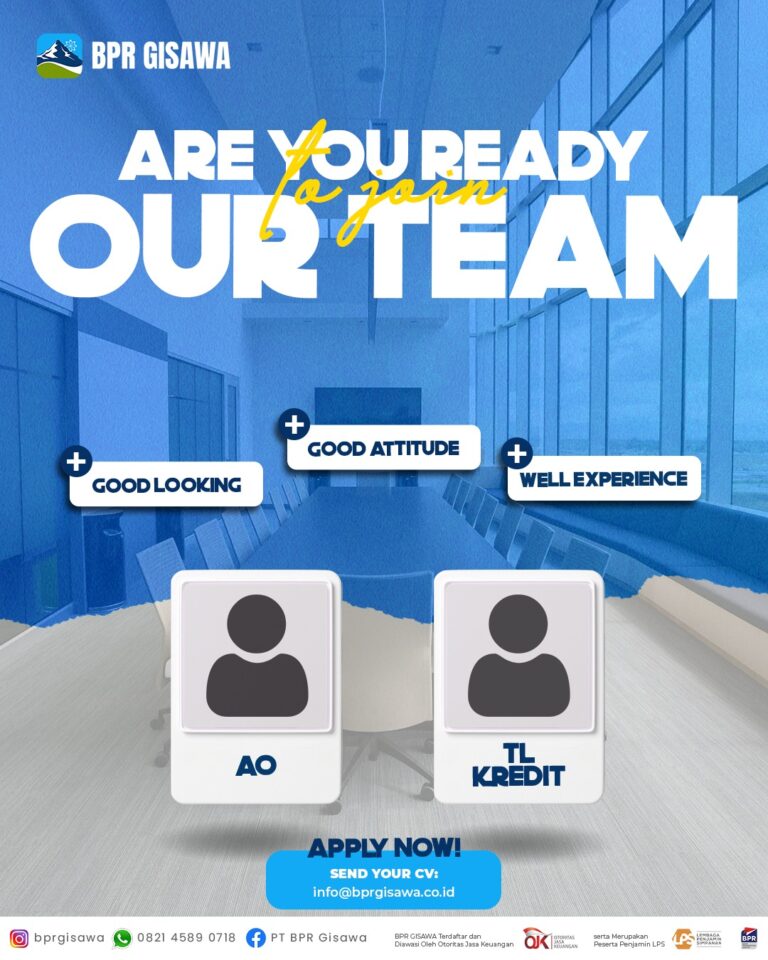 Are you ready to join BPR GISAWA team ??